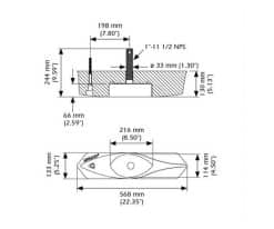airmar-B260 B265 B275 SS260_dimension sabot_1