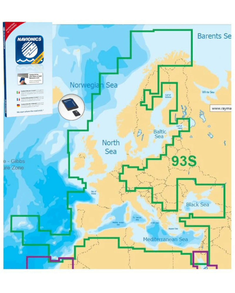 Carte Raymarine navionics silver europeE70002 Nauti Boutique