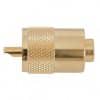 Prise VHF PL259 Ø6 mâle - plaqué or 24 carats