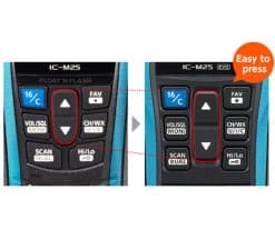 ICOM IC-M25-touches-M25EVO
