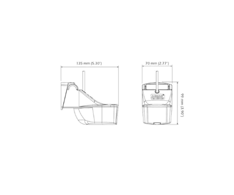 AIRMAR-tm165HW-dimensions