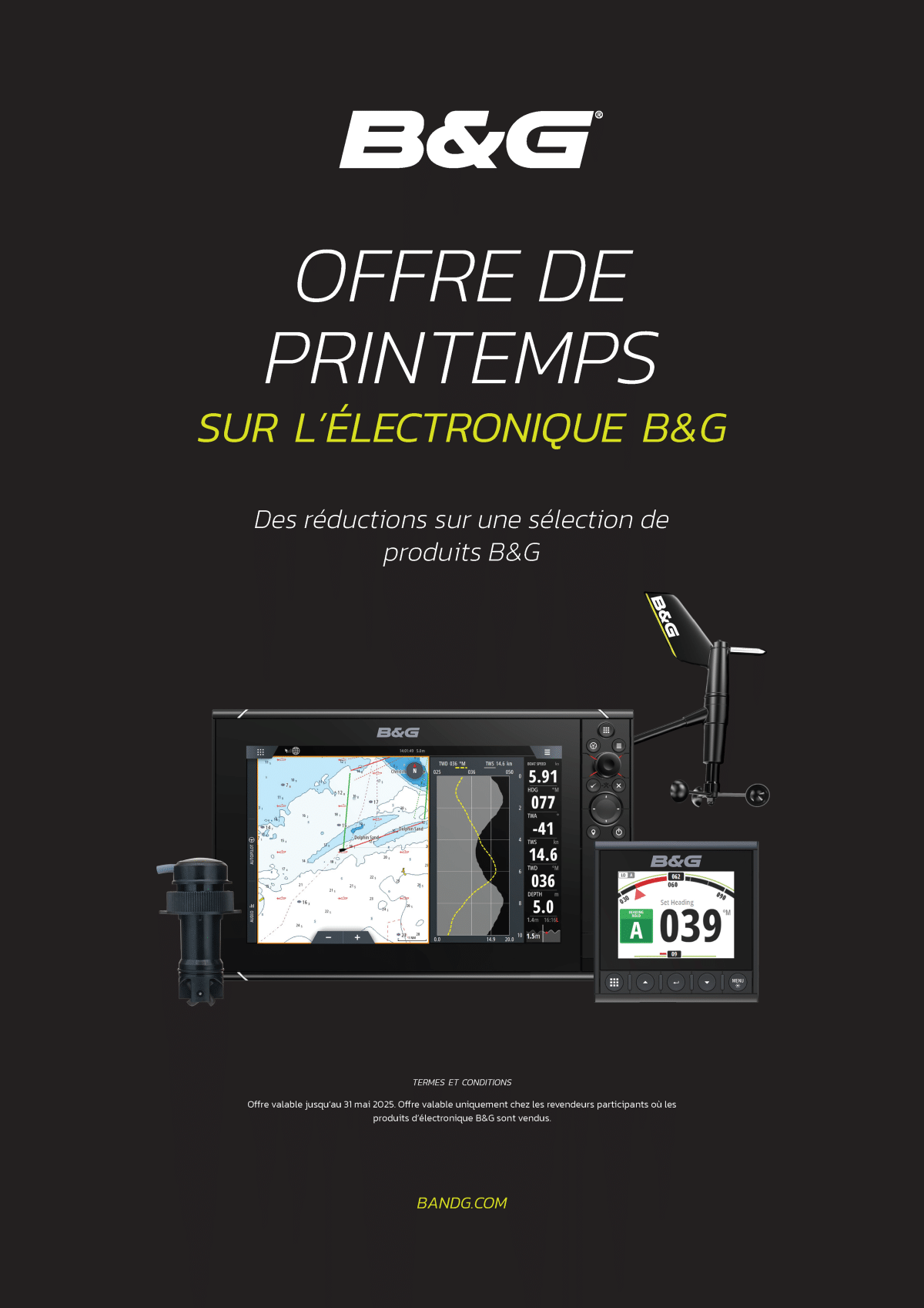 promo slide b&g spring printemps navico